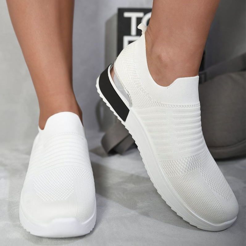 Slip On Sock Wedge Trainers