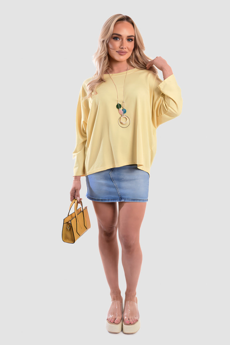 Casual Long Sleeve Loose Fit Top