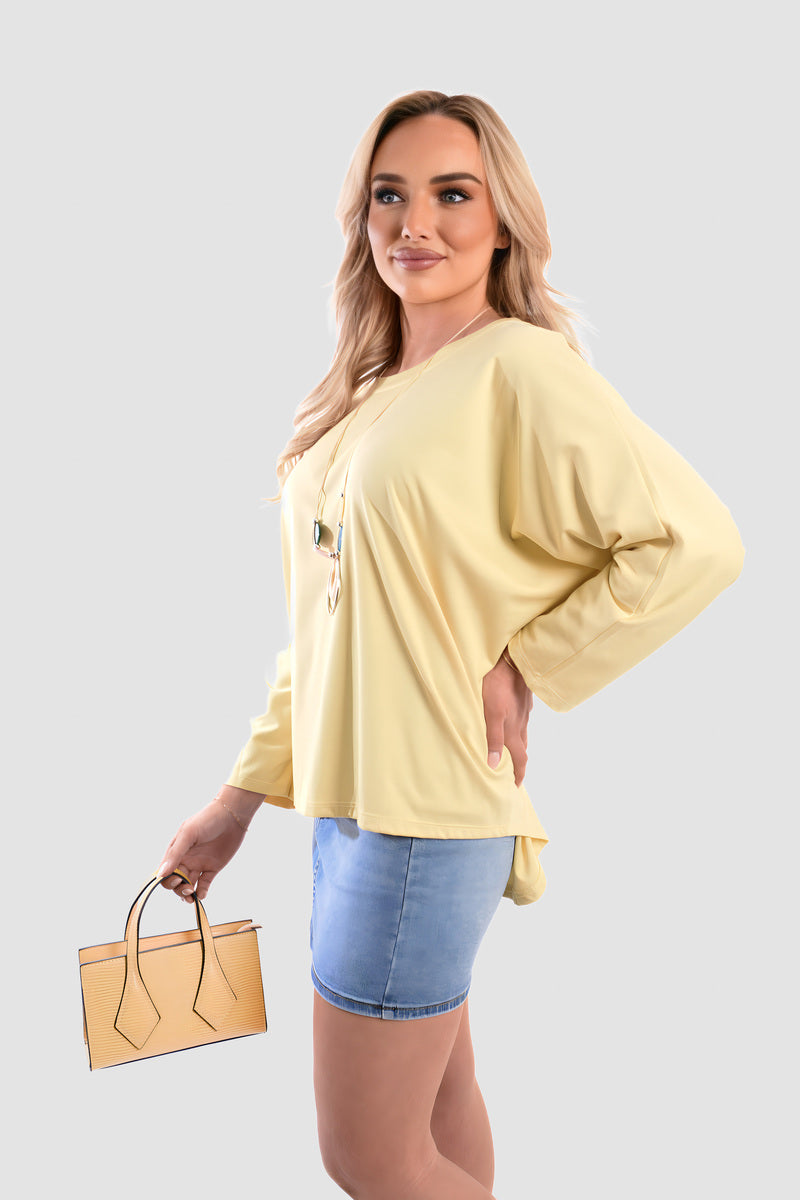 Casual Long Sleeve Loose Fit Top
