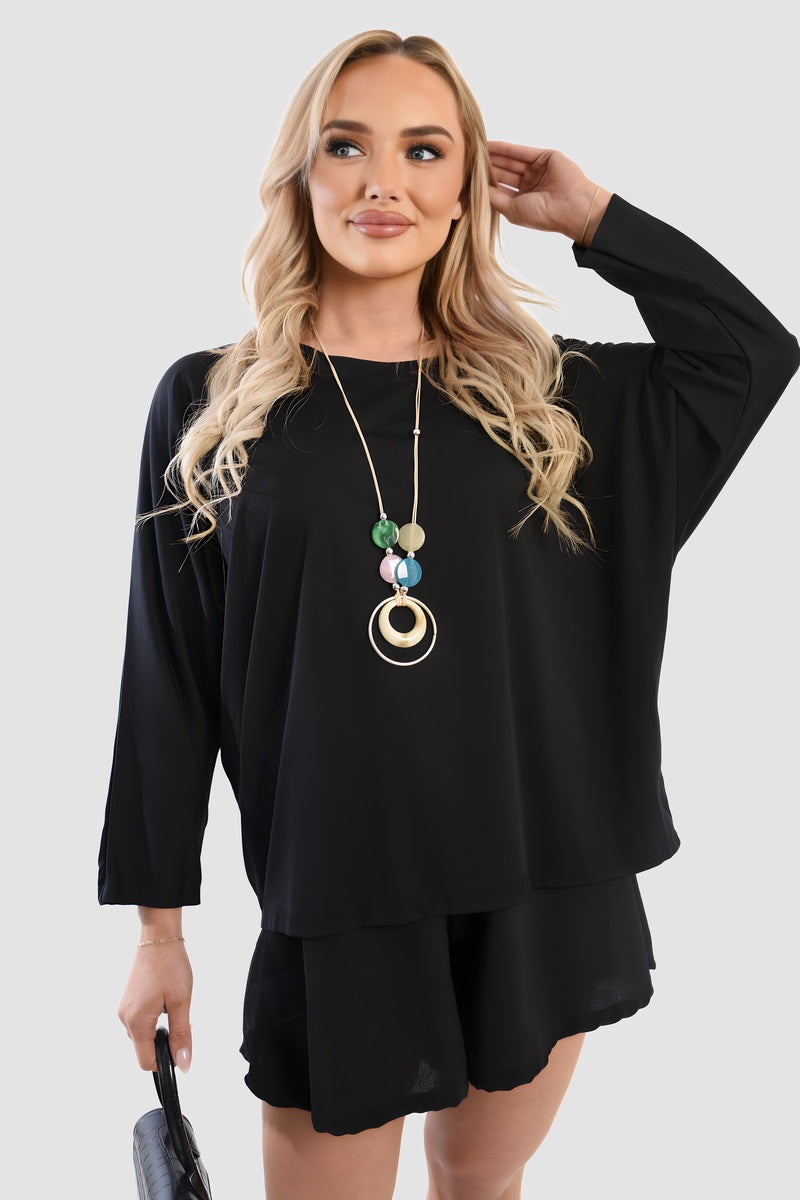 Casual Long Sleeve Loose Fit Top