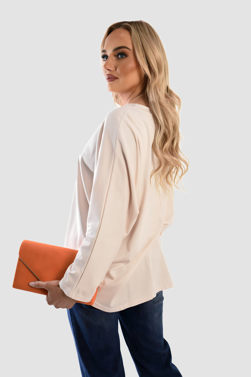 Casual Long Sleeve Loose Fit Top