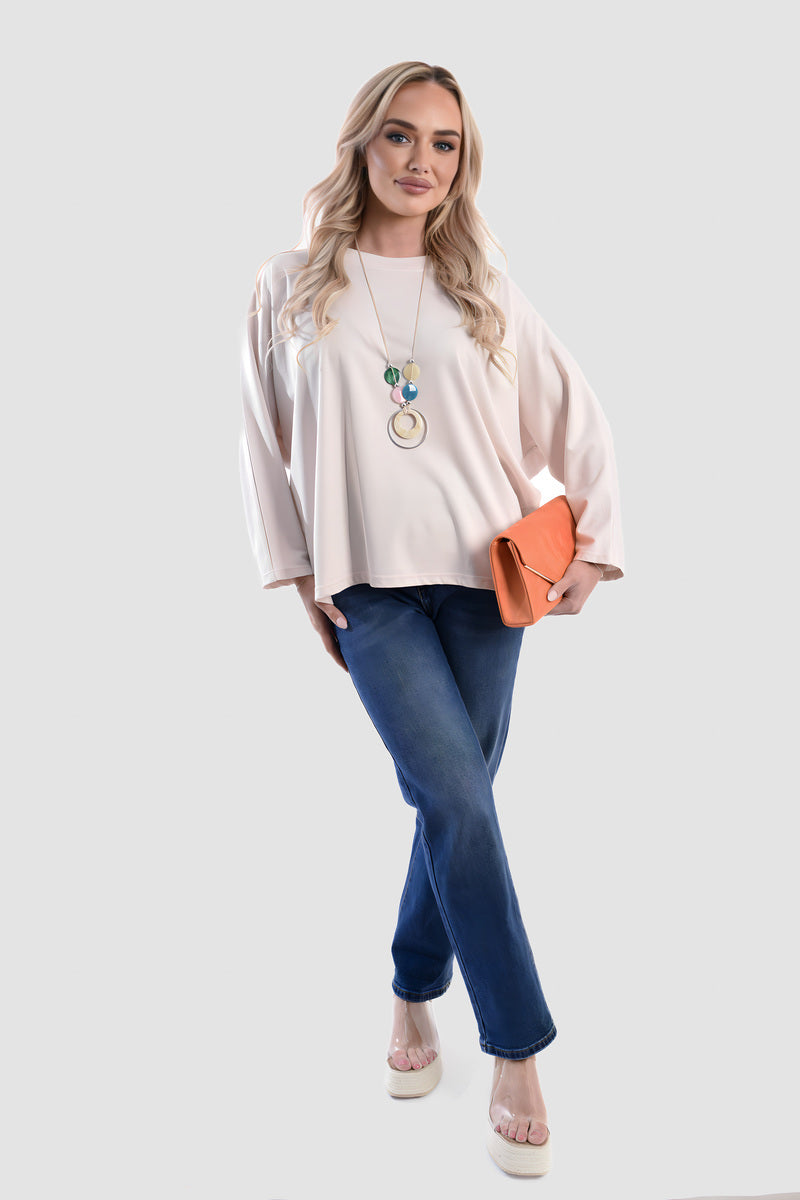 Casual Long Sleeve Loose Fit Top