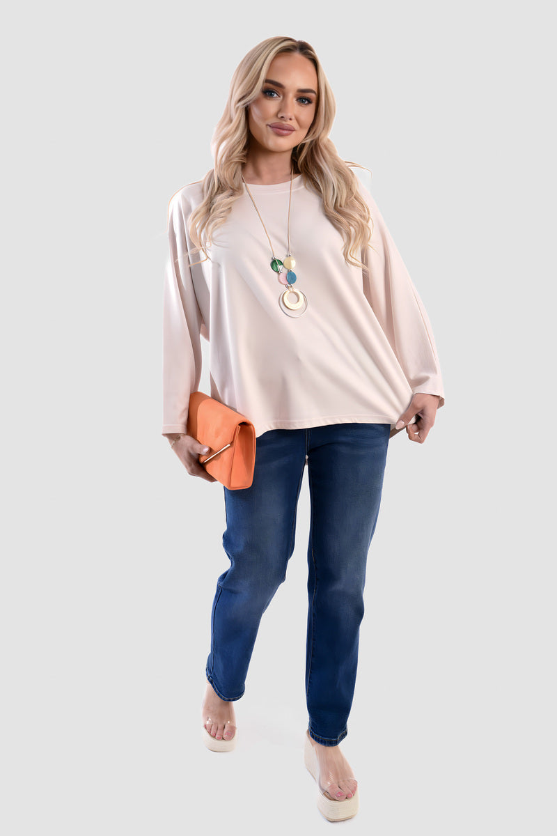 Casual Long Sleeve Loose Fit Top