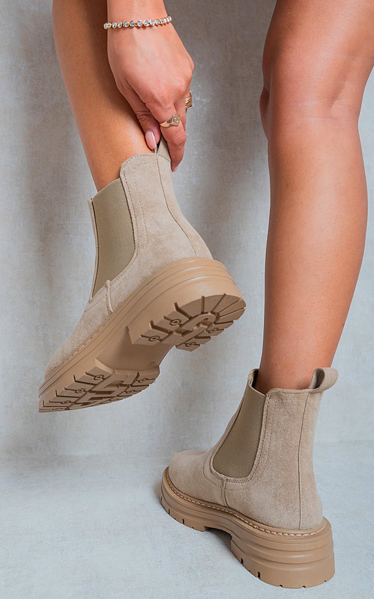 Chunky Chelsea Suede Ankle Boots – Miola - Main Image