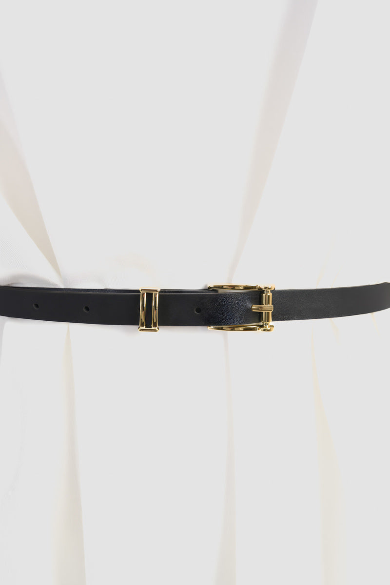 Belted Long Sleeve Mini Balloon Dress