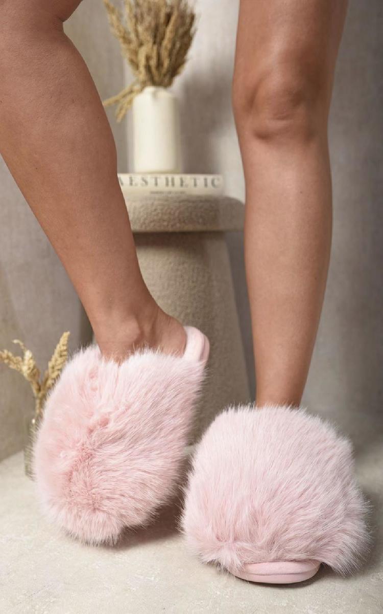 Fluffy Faux Fur Slippers