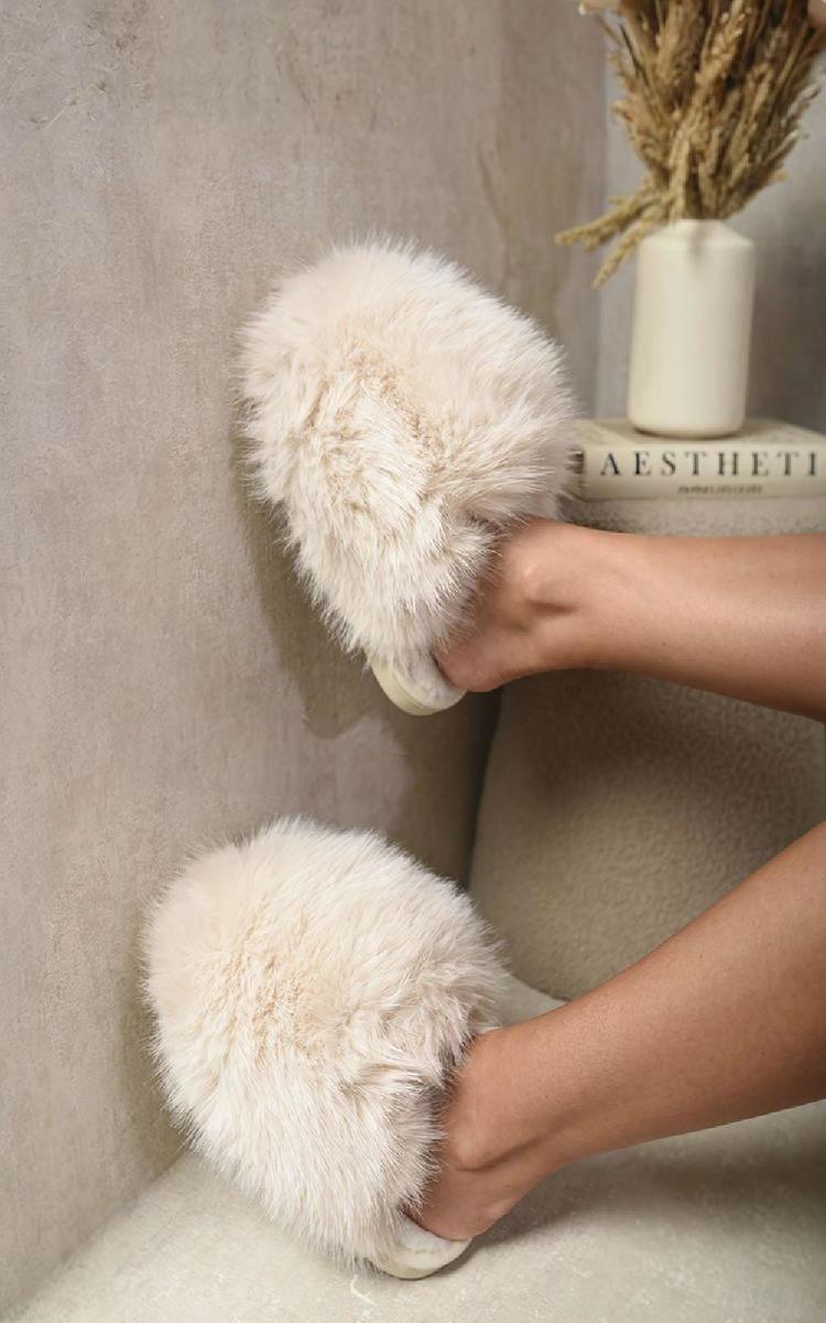 Fluffy Faux Fur Slippers