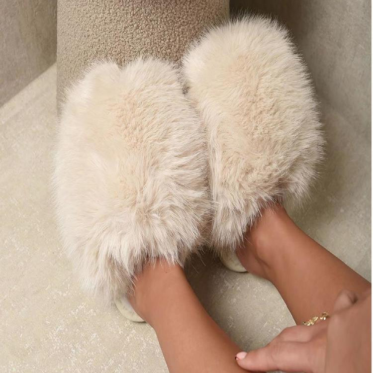 Fluffy Faux Fur Slippers