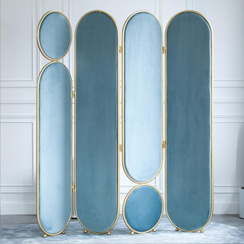 Georgia Folding Screen, Room Divider, Pink/Grey/Green/Blue - Miola