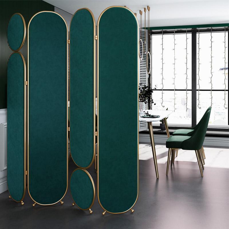 Georgia Folding Screen, Room Divider, Pink/Grey/Green/Blue - Miola