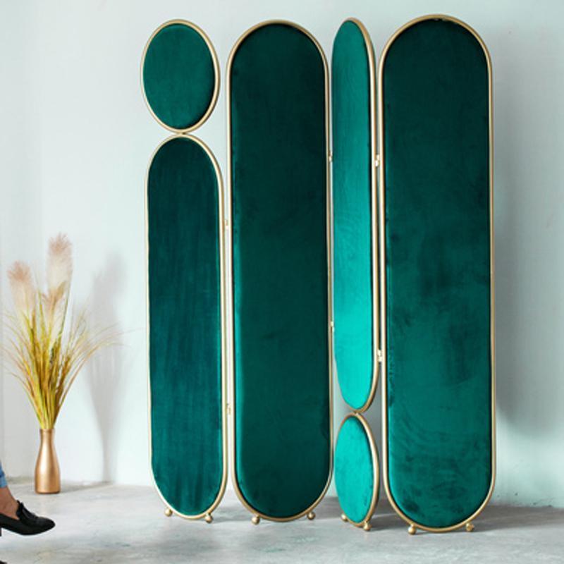 Georgia Folding Screen, Room Divider, Pink/Grey/Green/Blue - Miola