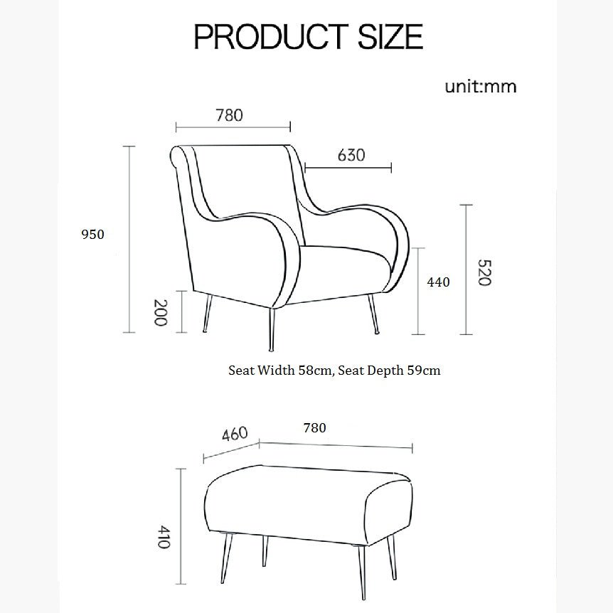 INS3 Armchair, Velvet - Miola