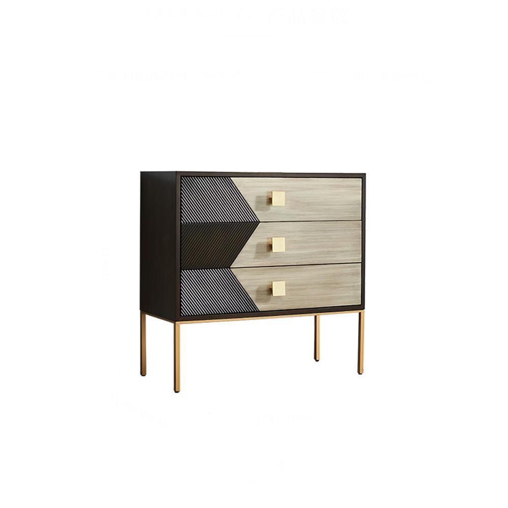 IS9123 Storage Sideboard, Oak & Gold - Miola