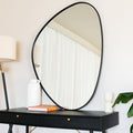 Black Metal Irregular Pebble Mirror - Miola