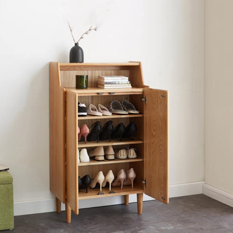 Jasper Entryway Shoe Storage, Light Oak - Miola