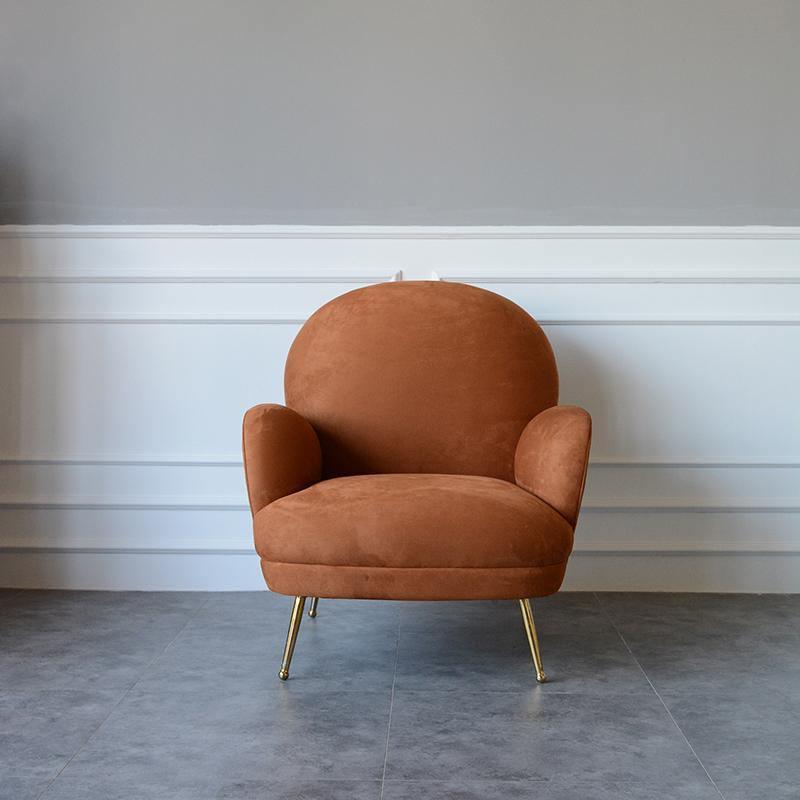 Juno Armchair, Brown Velvet - Miola