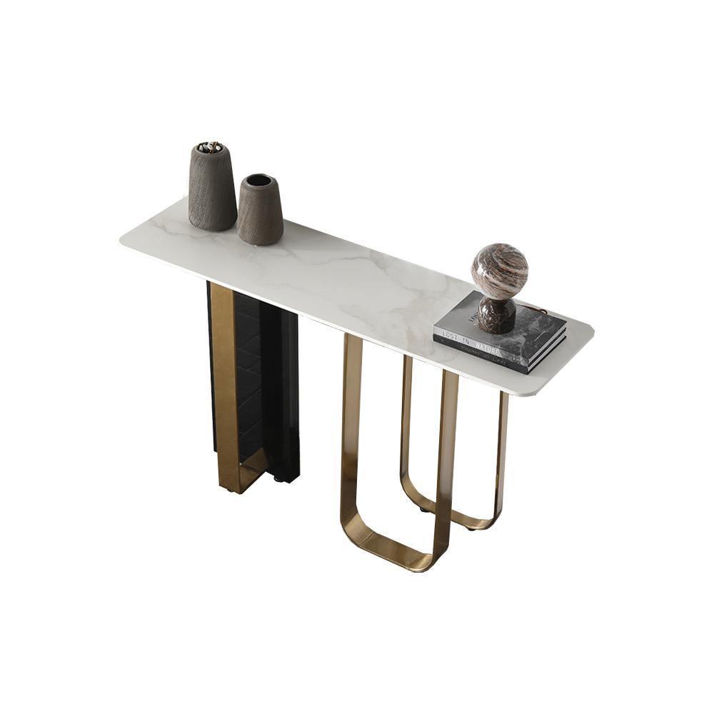 Kave Console Table, Gold And Black - Miola