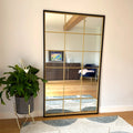 Black and Gold Lattice Mirror - Miola