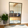 Load image into Gallery viewer, Black and Gold Lattice Mirror
