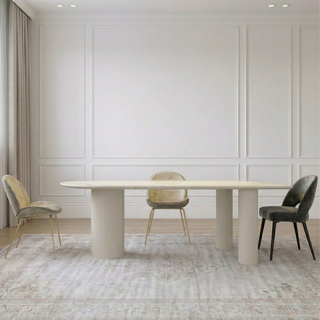 La Plainville Dining Table, White - Miola
