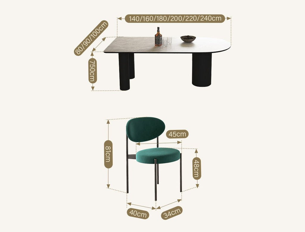 La Plainville Dining Table, White - Miola