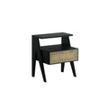Lambeth Bedside Table, Black - Miola