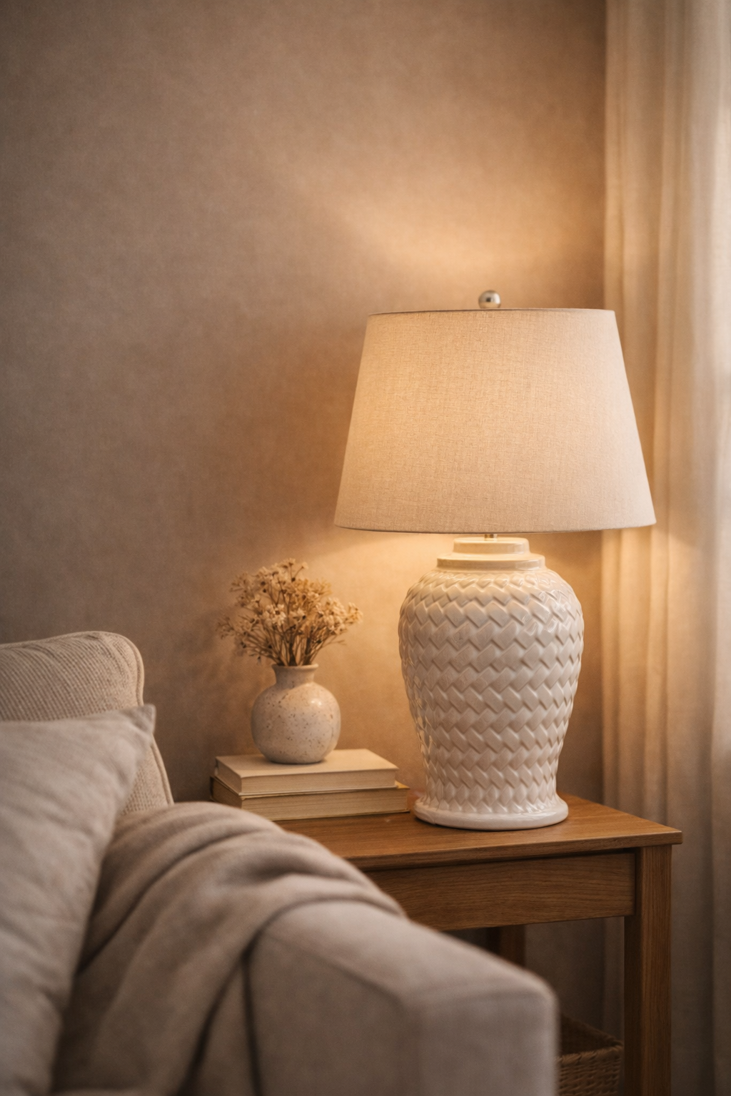 Woven Ceramic Table Lamp