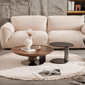 Ian Round Coffee Table Set, Solid Wood - Miola