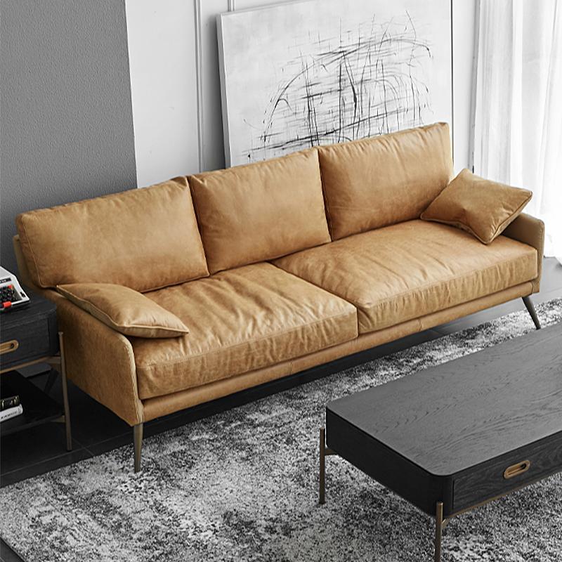 Luna Three Seaters Sofa, Three Seater Corner Sofa, Real Leather - Miola