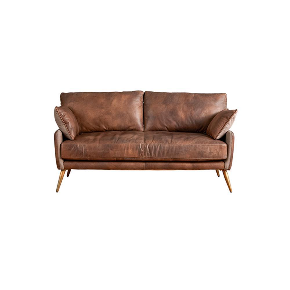 Luna Three Seaters Sofa, Three Seater Corner Sofa, Real Leather - Miola