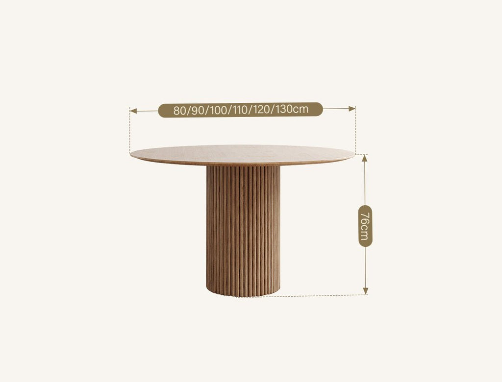 Ivar Round Dining Table, Oak Or Walnut - Miola