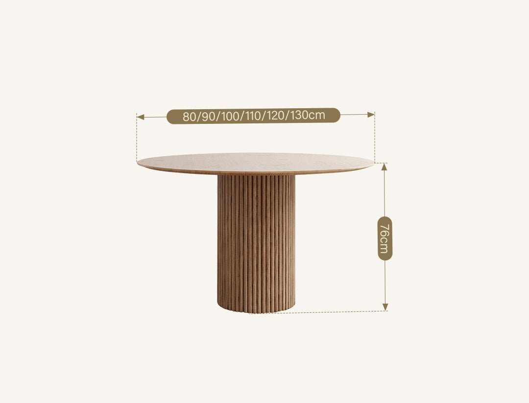 Ivar Round Dining Table, Oak Or Walnut - Miola
