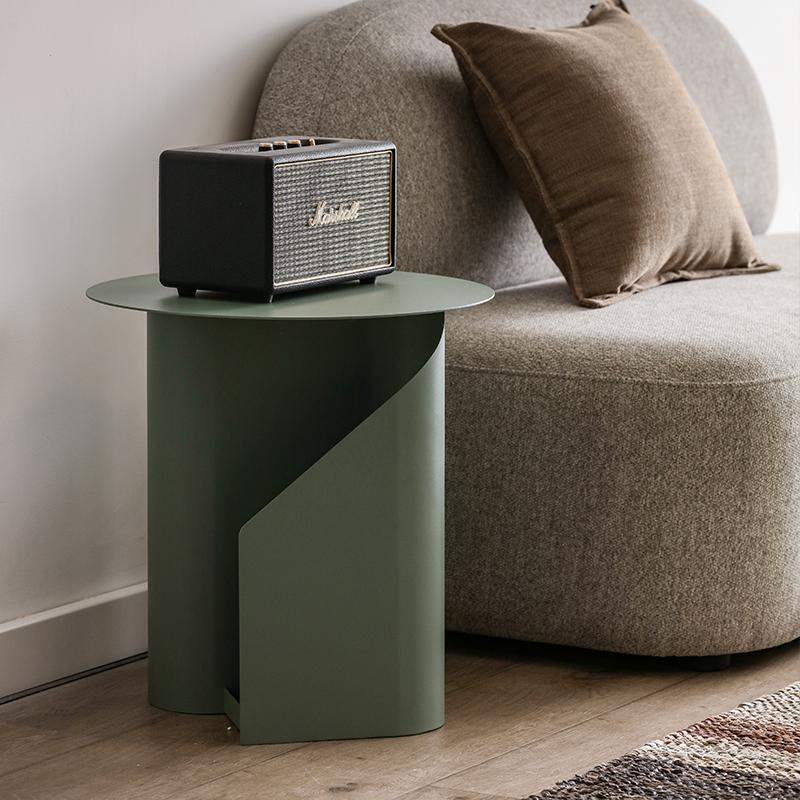 M39 Green Side Table With Side Storage - Miola