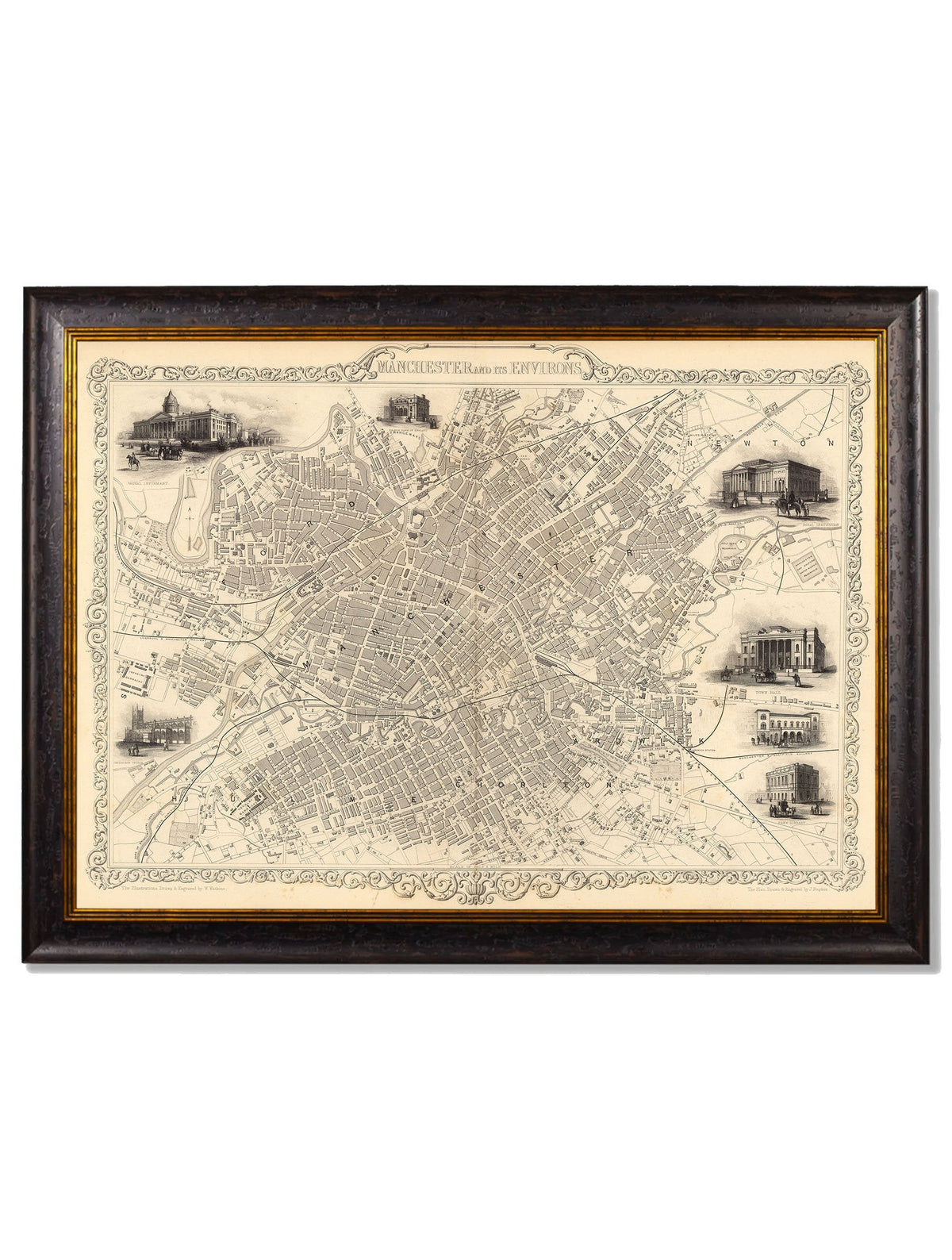 c.1851 Map of Manchester - The Weird & Wonderful
