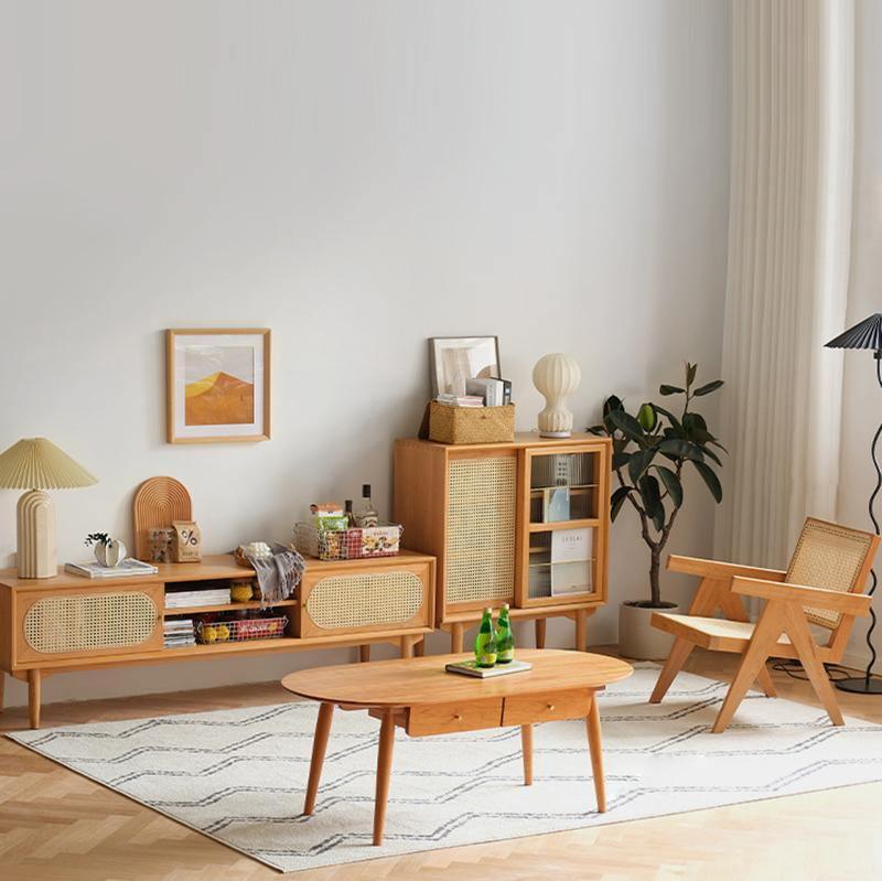 Mario Cane Rattan TV Stand - Miola
