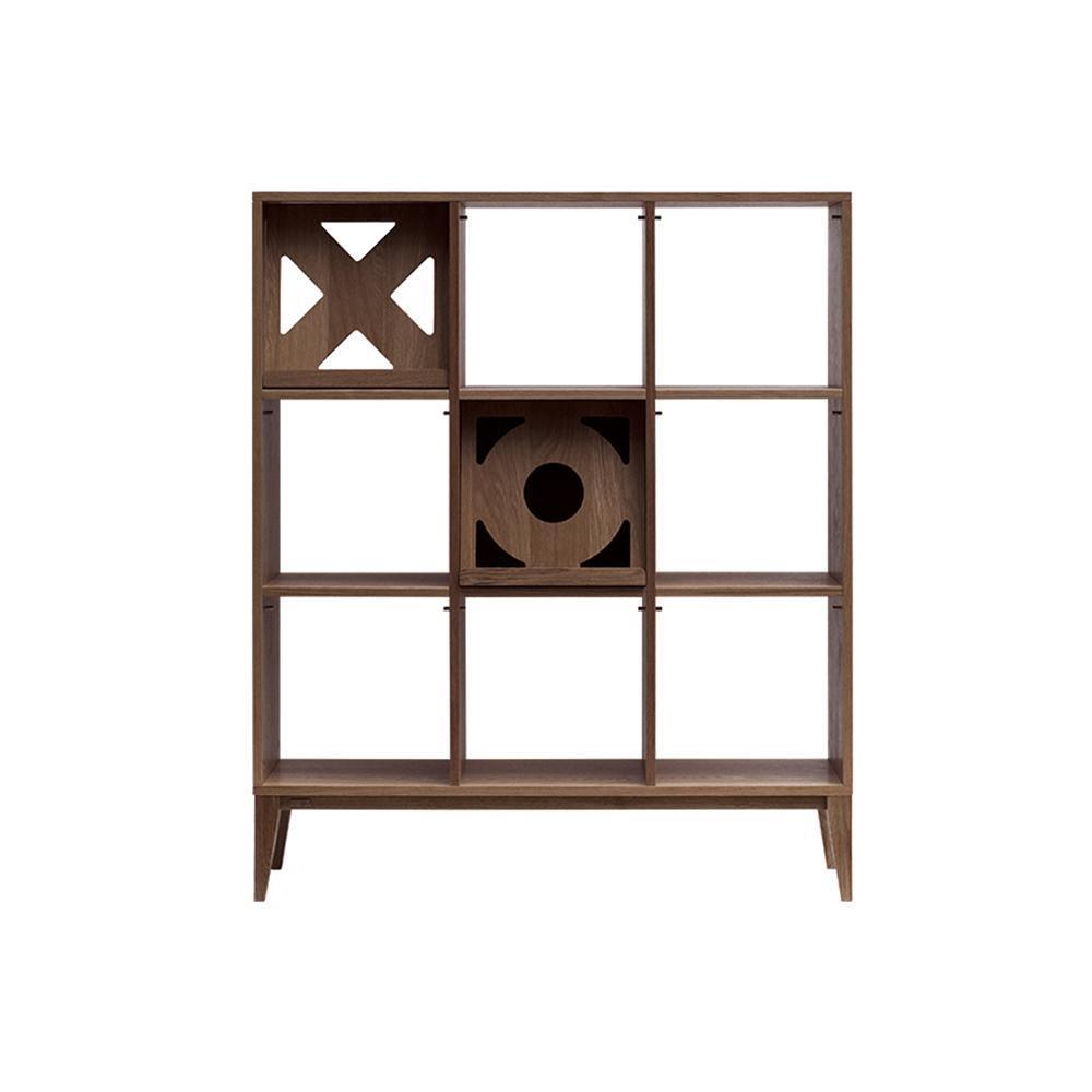 Maze Shelving Unit, Bookcase, Rosewood - Miola