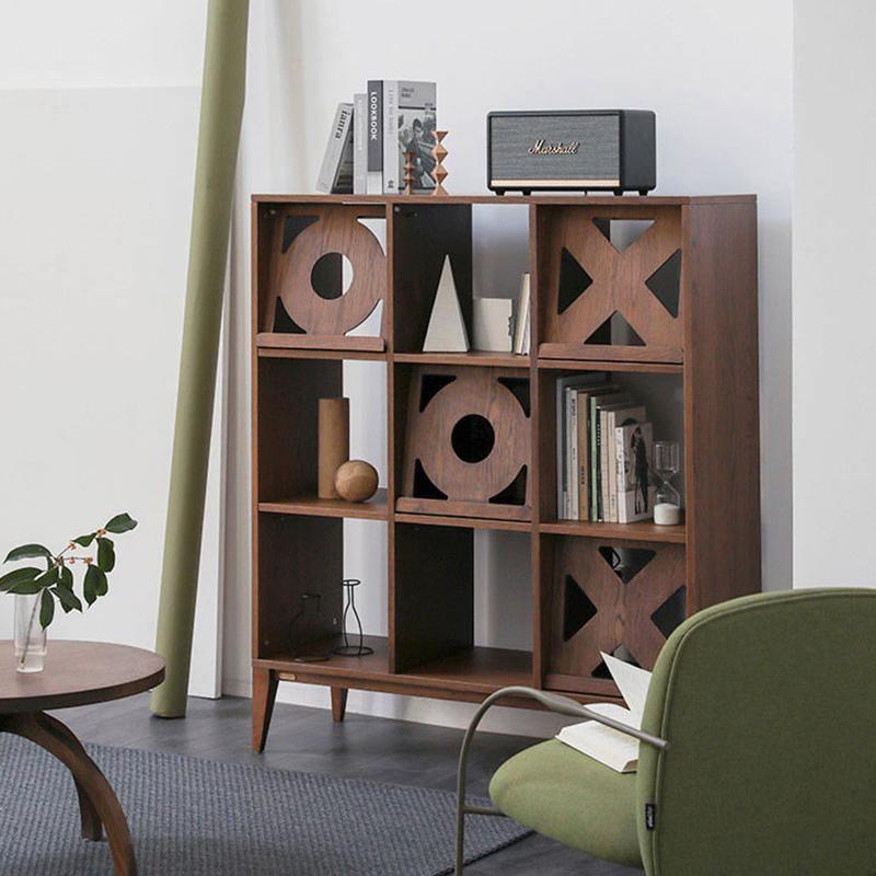 Maze Shelving Unit, Bookcase, Rosewood - Miola
