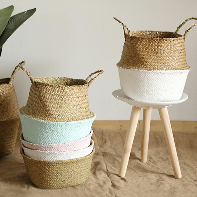 MI44 A Set Of Two Rattan Indoor Plant Stands - Miola