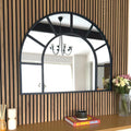 Black Metal Mantel Mirror - Miola