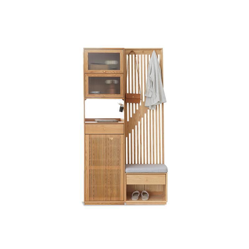 Nidda Oak Shoe Storage With Bench - Miola