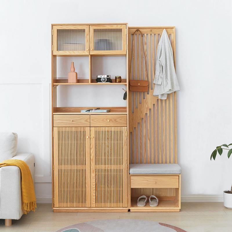 Nidda Oak Shoe Storage With Bench - Miola