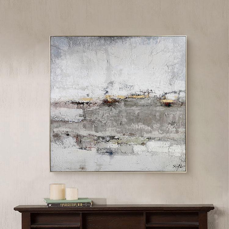 Old Town Framed Wall Art Oil Painting 122*122cm - Miola