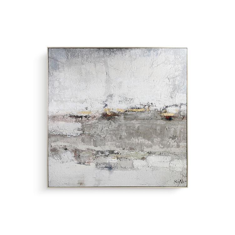 Old Town Framed Wall Art Oil Painting 122*122cm - Miola