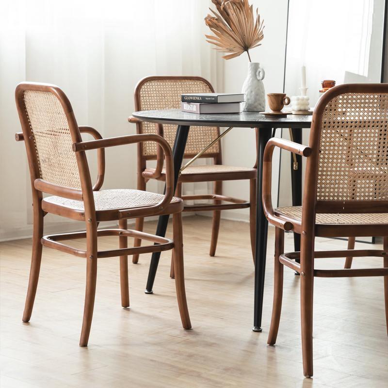 Paris G04 Rattan Dining Chair, Walnut - Miola