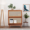 Duo Sideboard, Side Cabinet, Rattan & Wood - Miola