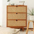 Pavia Chests Of Drawers, Natural Rattan & Oak - Miola