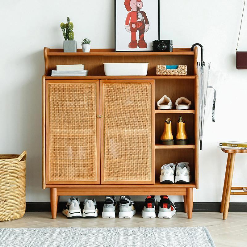 Pavia Shoe Storage, Rattan & Oak - Miola