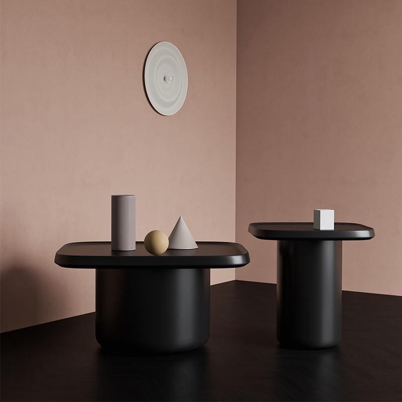 Penn Side Table, Black / Red - Miola