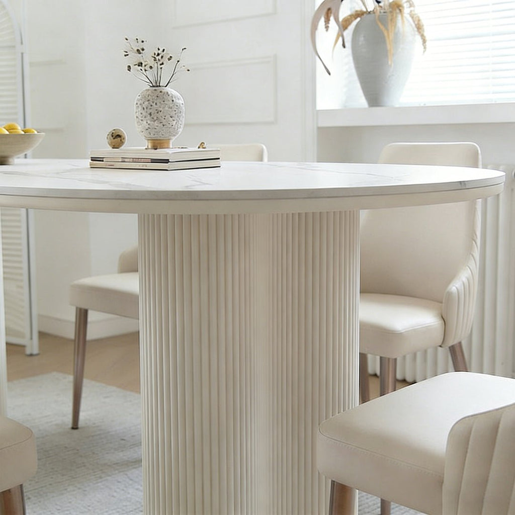 Peru Oval Dining Table, White - Miola