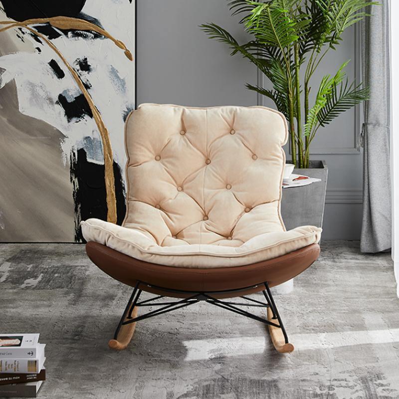 Phoebe Rocking Chair, Suede - Miola